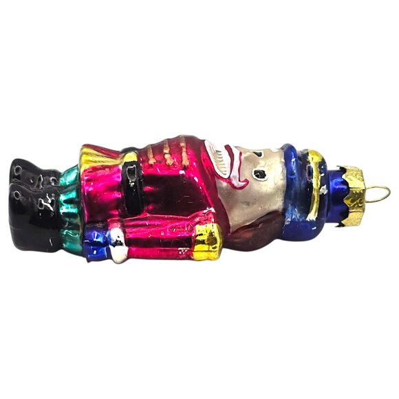 Vintage Glass Nutcracker Ornament Hand-Painted Christmas Tree Decor 3.5" - Picture 3 of 6